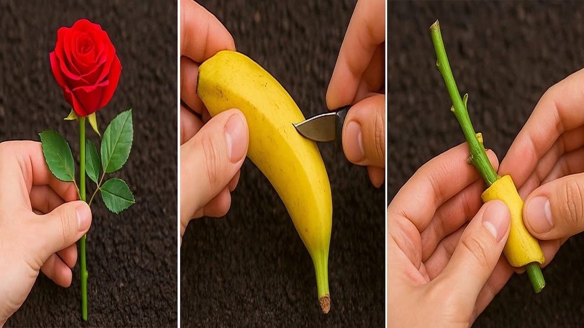 Skórka banana zakopana przy różach? Dlaczego ogrodnicy to uwielbiają.