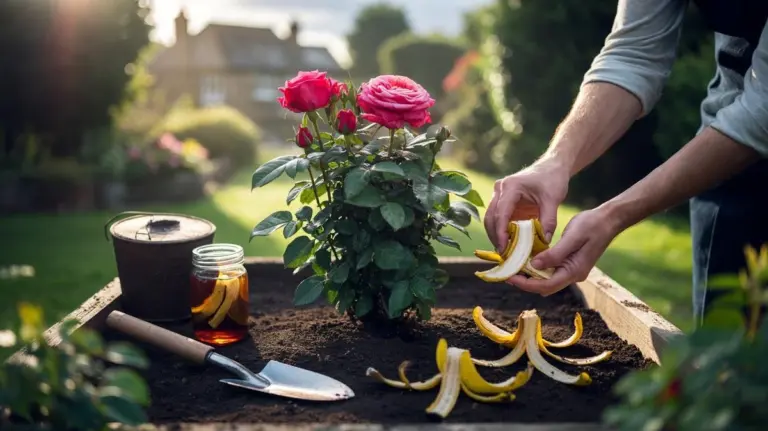 Skórka od banana przy różach? Zobacz jak magicznie reagują kwiaty!